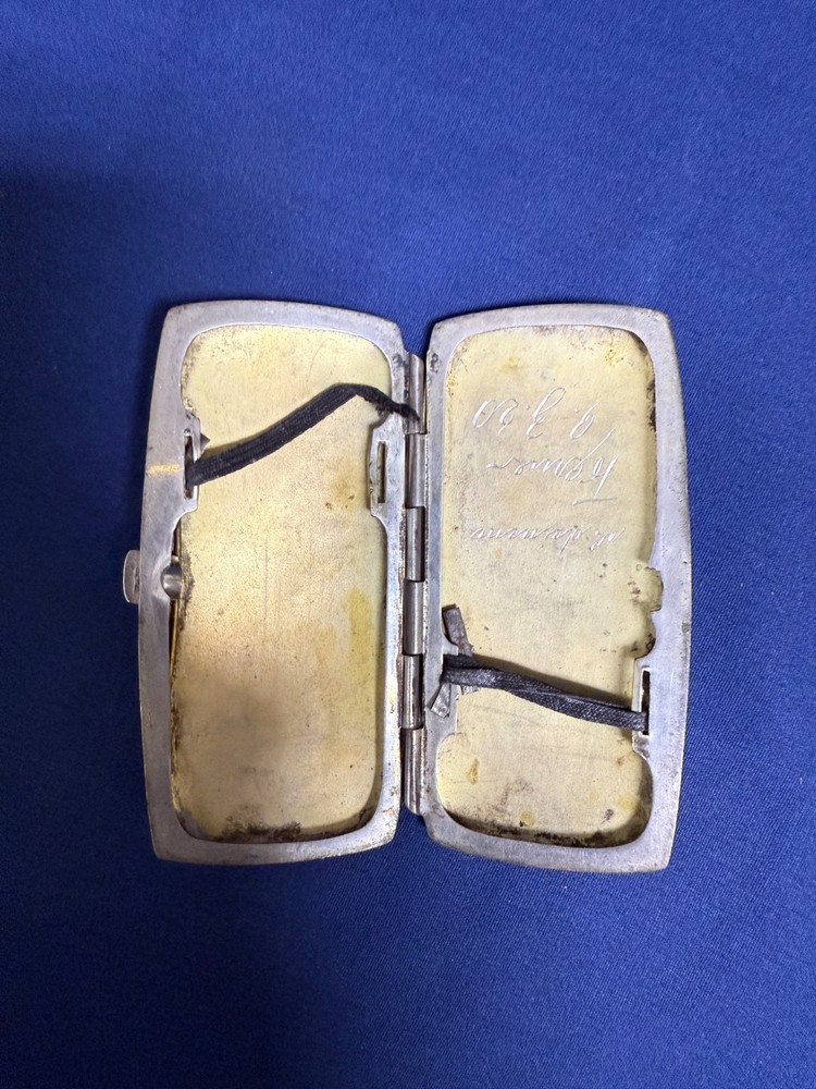 1930 Engraved Silver Cigarette Case 1.8 Troy Oz Art Deco Engine Turned Monogram