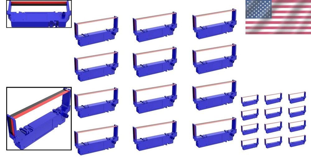 Crisp Character Output: 12-Pack Black & Red Ribbon Replacement for Star Printers