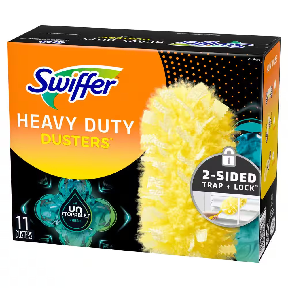 360 Unstopables Multi-Surface Heavy-Duty Fresh Scent Microfiber Duster (11 Refil