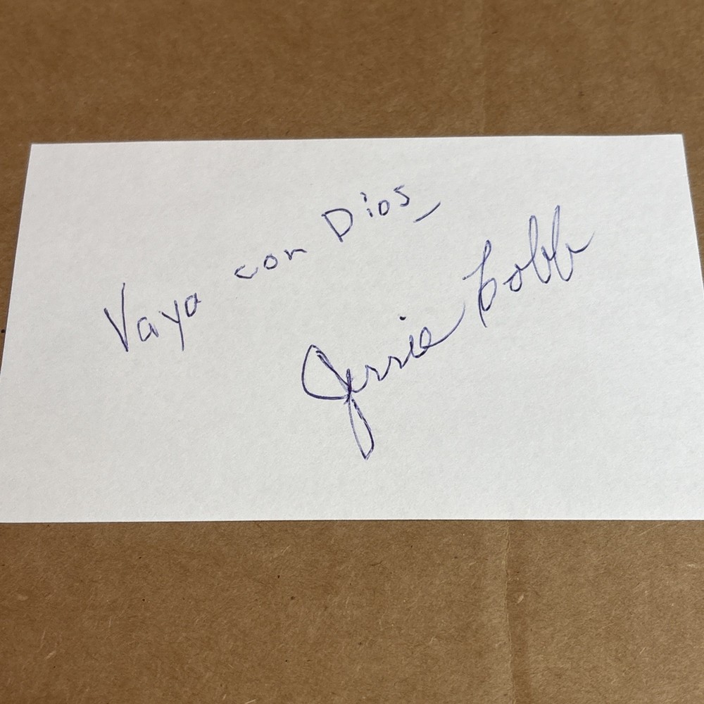 Jerrie Cobb Signed Index Card
