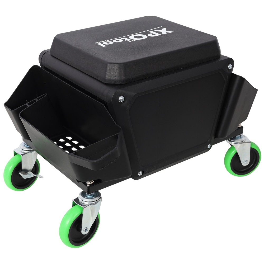 Heavy Duty Mechanic Stool with 330lbs Capability, Garage Stool Rolling Creeper