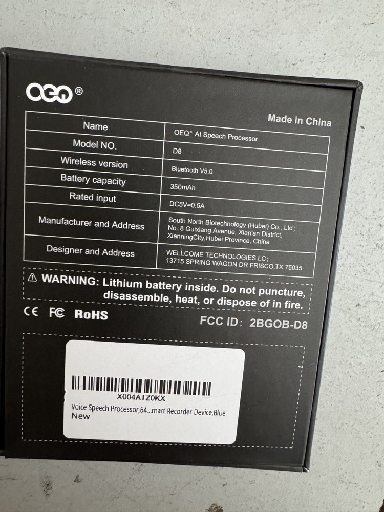 OEQ AI Voice Recorder, 64GB AI Speech Processor with Simultaneous Interpretation
