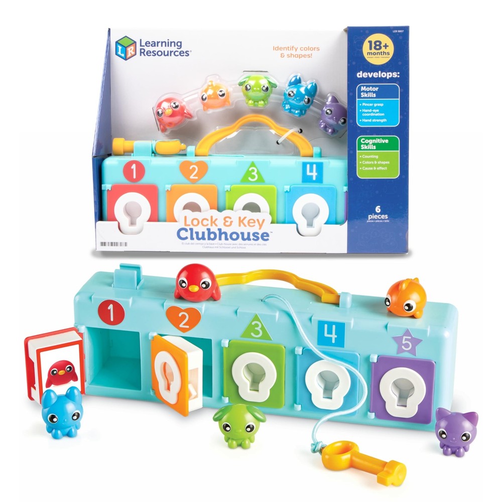Learning Resources Lock & Key Clubhouse, Counting and Fine Medium to Large