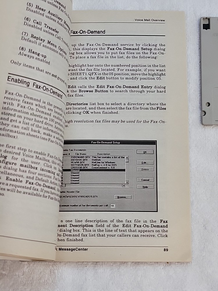 Quick Link Message Center Windows User Guide & Flippy Disc - Used
