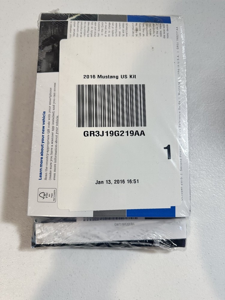 2016 Ford Mustang Owner's Manual Set