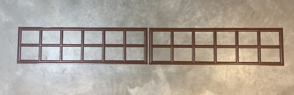 4 Amarr Stockton Replacement Inserts for Long Panel Amarr Garage Doors Walnut
