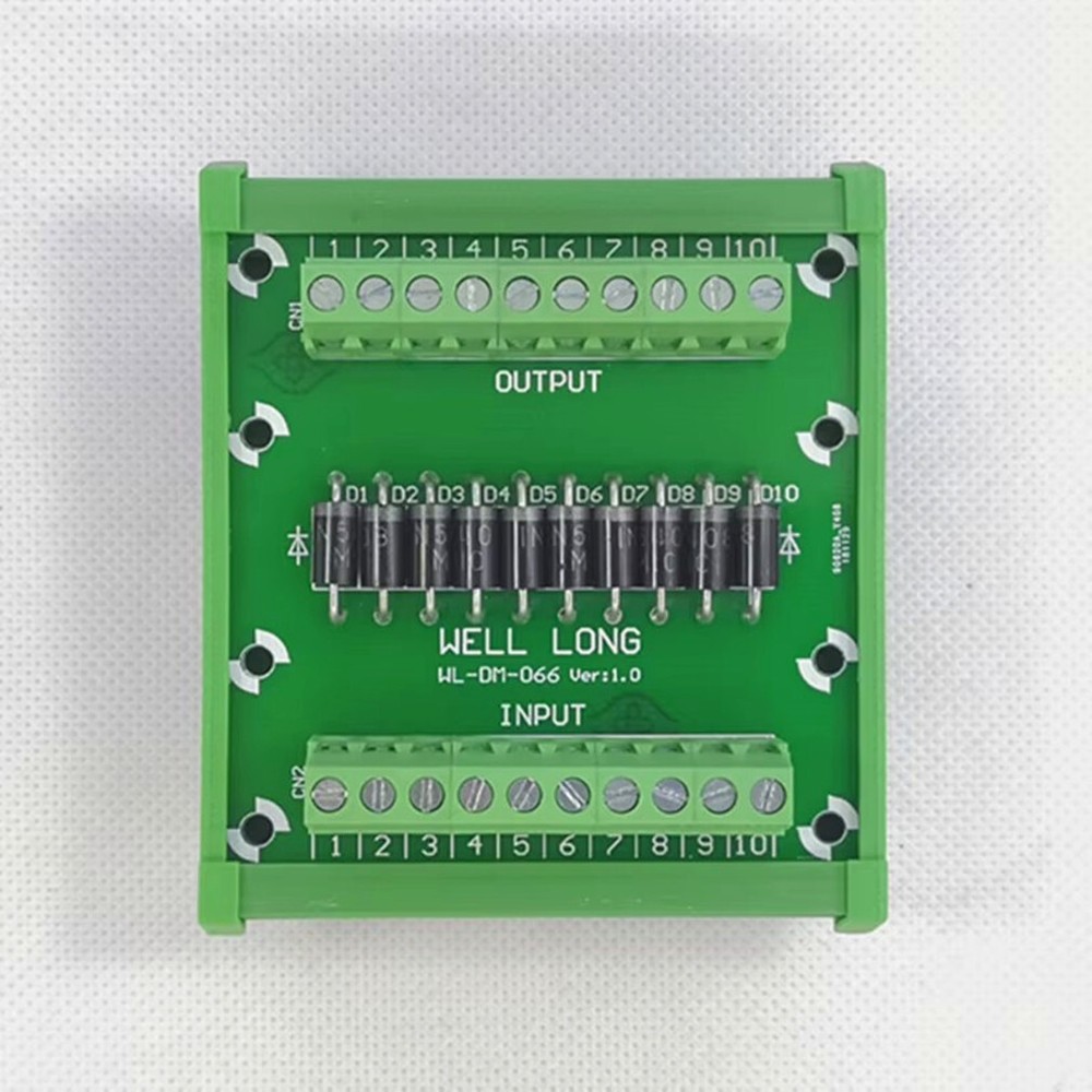 DIN rail mountable Diode Protection Terminal Block IN5408 3A/1000V Diode Termin