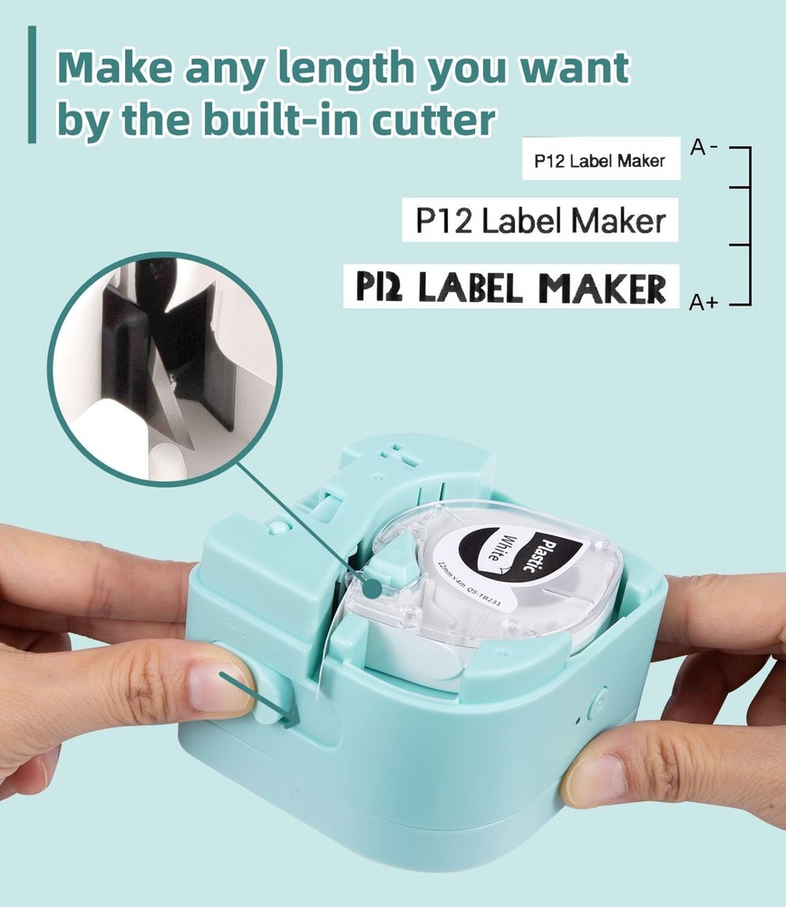 Phomemo P12 Label Maker Plastic Labeling Tape Refills Thermal Transfer Label