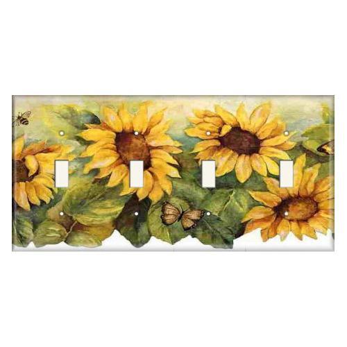 SnazzySwitch Sunflower Decorative Light Switch Plate Cover
