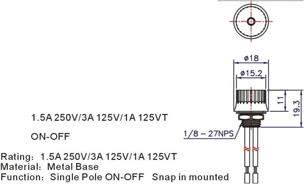 5-Pack Rotary Style On/Off Canopy Switch for Trailer Restorations, DIY Projects