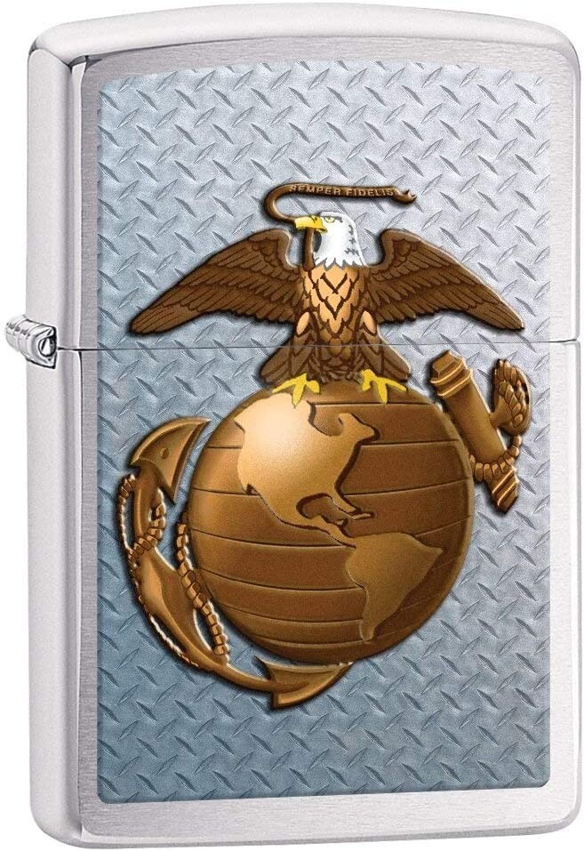 Zippo Marines Brushed Chrome 28521