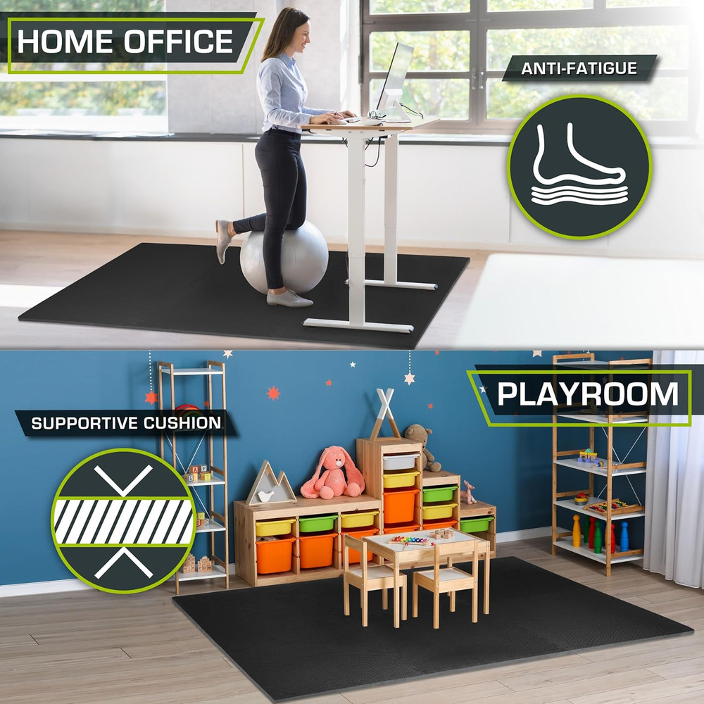 Exercise Puzzle Mat 3/4" - Black-96
