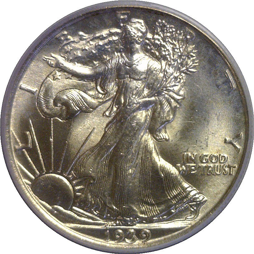 1939 Walking Liberty Half Dollar PCGS MS-66