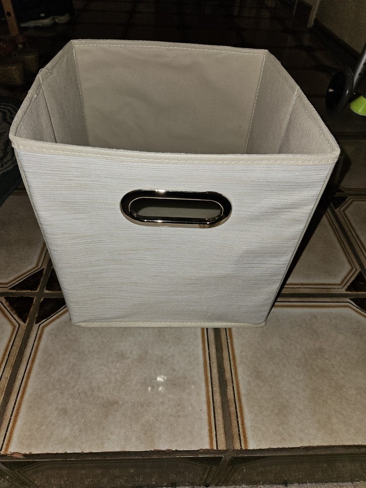 Cube Box Insert Fabric Used 1 Pieces Cream