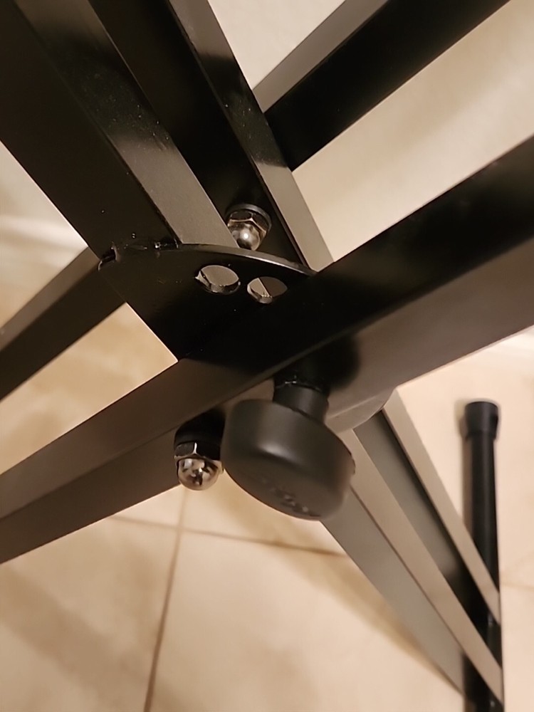 Double X-shaped keyboard stand Black