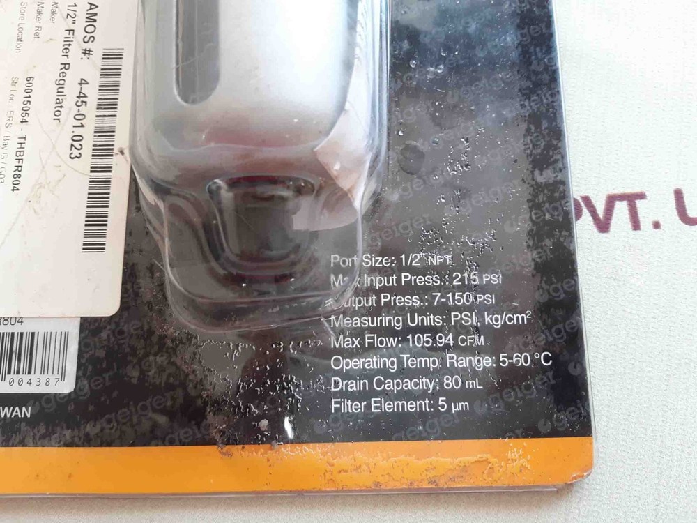 Geiger thbfr804 1/2" filter regulator