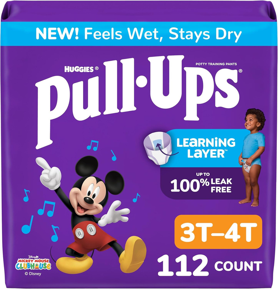 Pull-Ups Boys' Potty Training Pants, Size 3T-4T Training Underwear (32-40 Lbs),