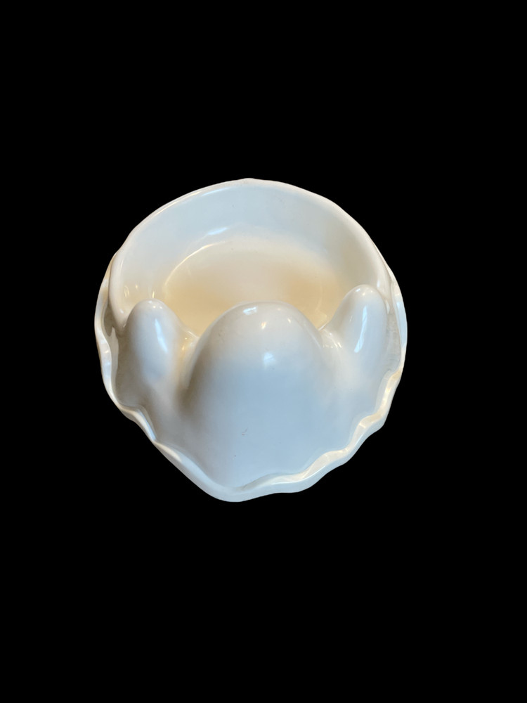 Halloween Ghost Candy Dish Bowl White Plastic CUTE!