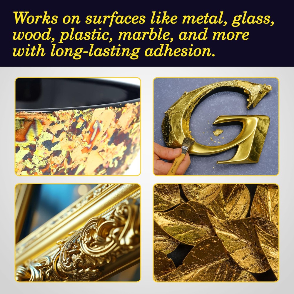 Barnabas Gold Leaf Kit – 25 Standard Gilding + 25 Foil Sheets,