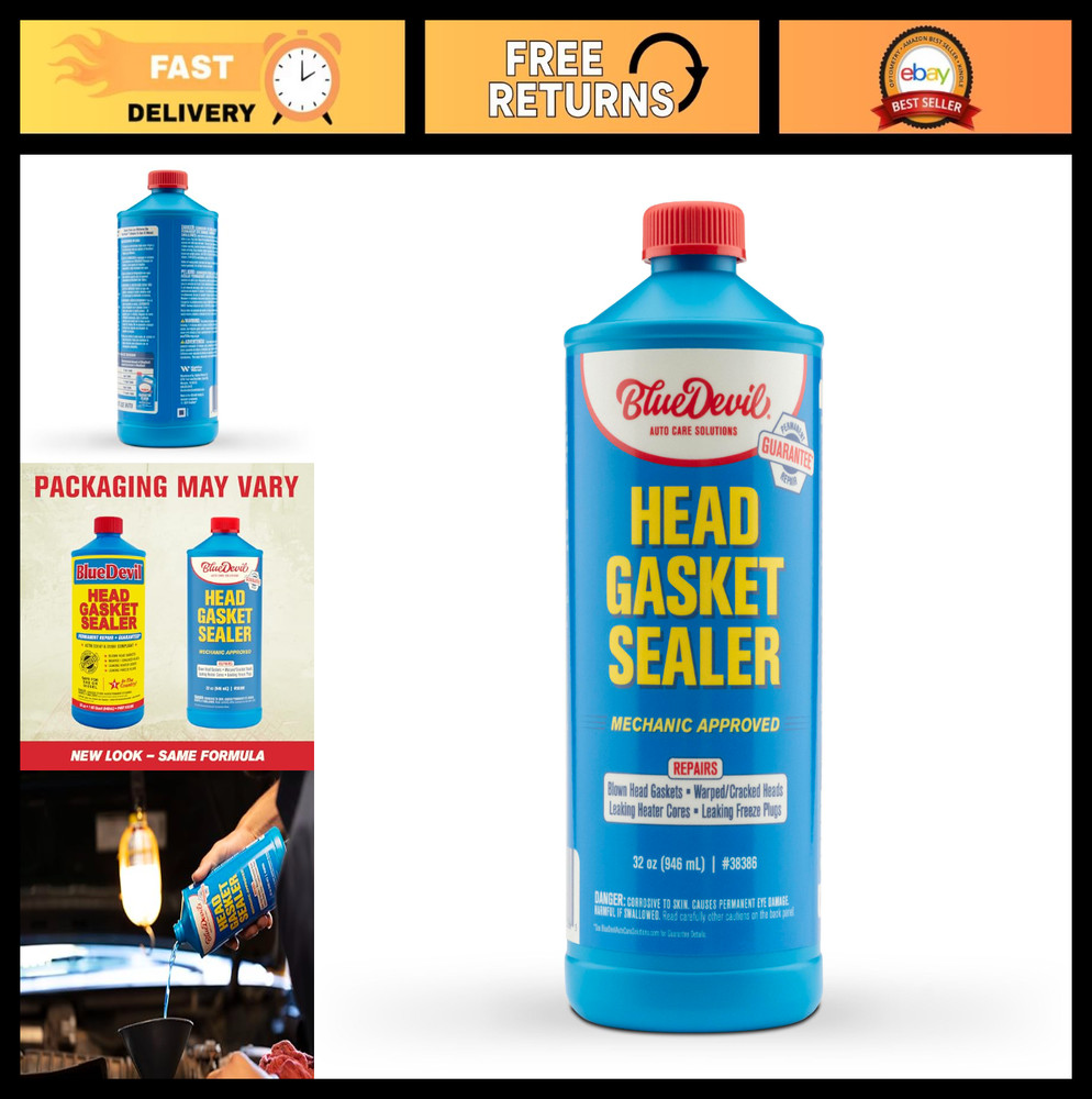 High-Performance Head Gasket Sealer - 1 Quart, Engine Repair Solution, Leak Fix