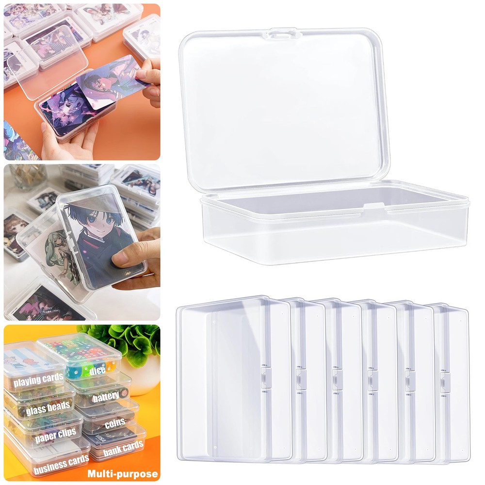 1-50Pack Playing Card Deck Cases Clear Plastic Game Card Box Holder Organizer
