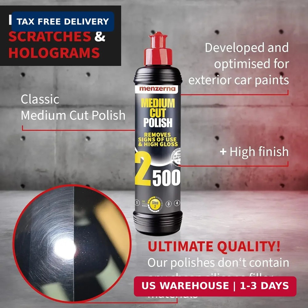 menzerna Medium Cut Polish 2500" I Abrasive Polishing Compound for Medium Scratc