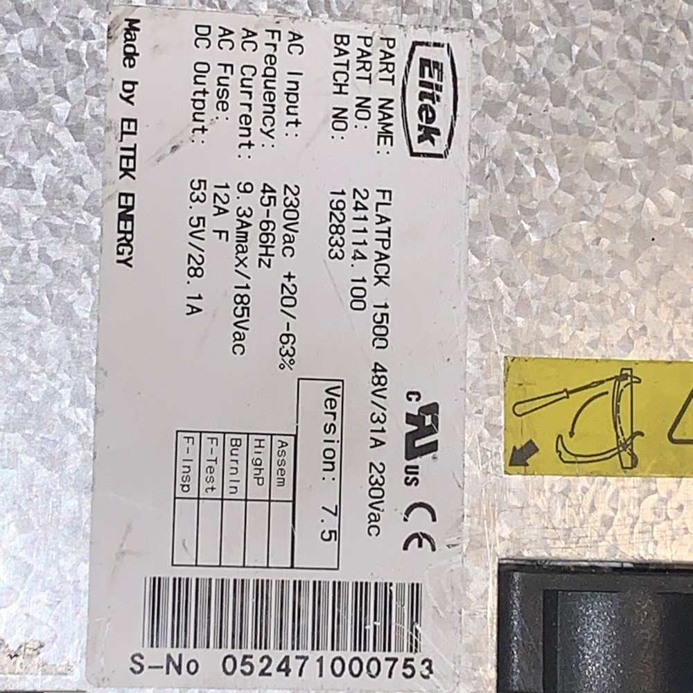 Eltek flatpack 1500 24V/50A