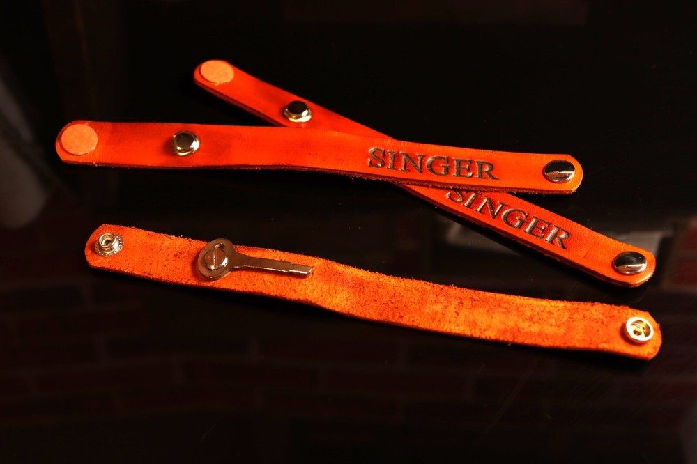 Singer sewing machine Bent Wood case KEY STRAP