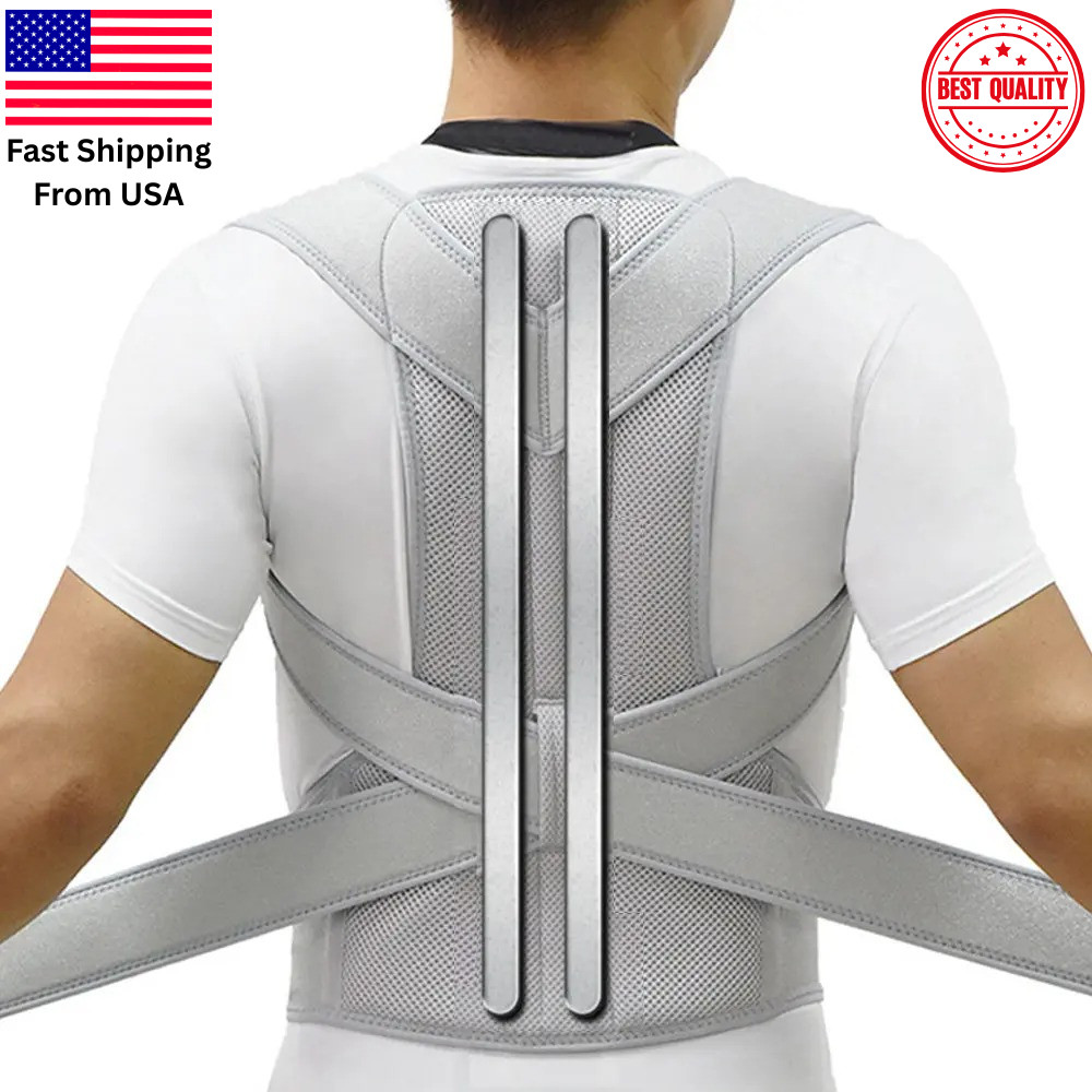 Adjustable Posture Corrector Low Back Support Shoulder Brace Belt for Men Women✅