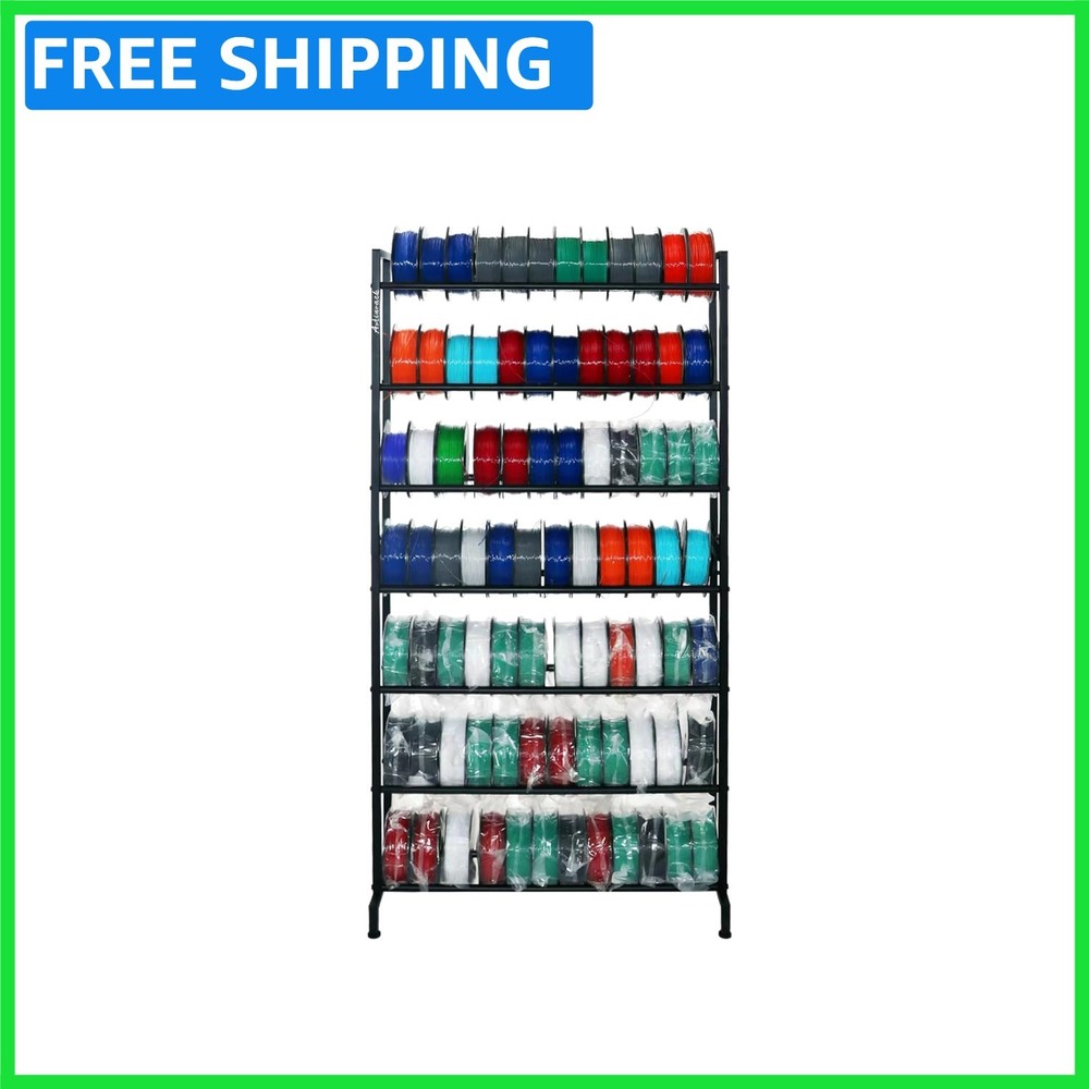 Heavy-Duty 3D Printer Filament Storage Rack - Large Capacity & Adjustable