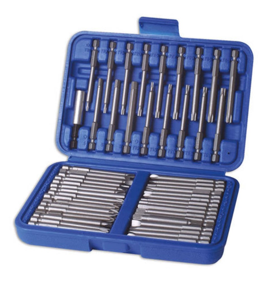 50Pc Power Tool Bit Set With 75mml Bits For Greater Access - Britool Hallmark