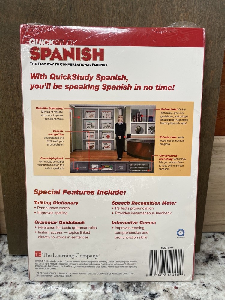 The Learning Company - Quick Study Spanish 3 CD Set! New & Sealed!