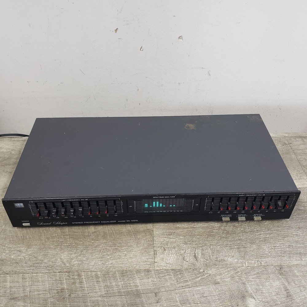 *Powers Up/READ* ADC SS-100SL Graphic Equalizer & Analyzer -Plays- *PARTS*