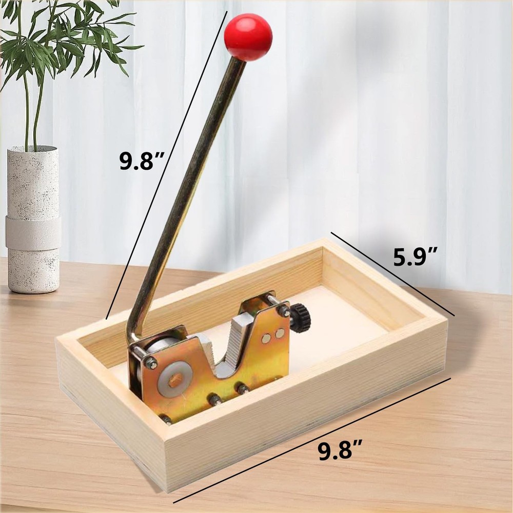 Heavy Duty Walnut Cracker Tool, Macadamia Nut Cracker with Wooden Base and Ad...