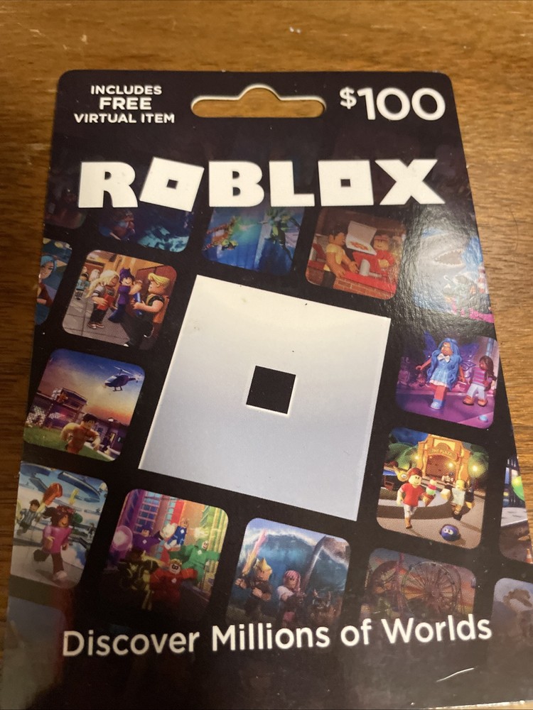 Roblox Physical Gift Card $100 [includes Free Virtual Item] Game Play