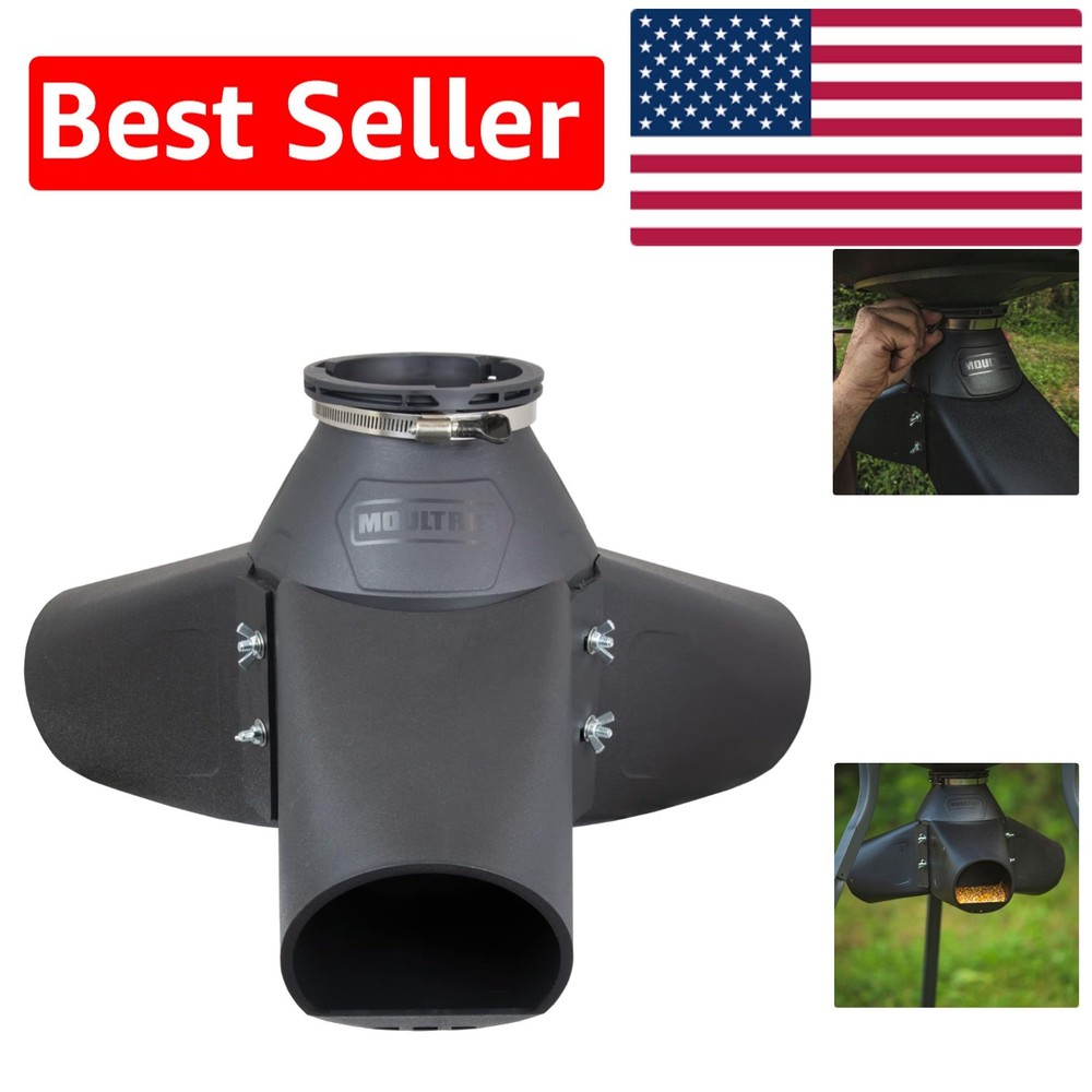 Moultrie Gravity Game Feeder Kit - Durable Black, Easy Install & Adjustable Flow
