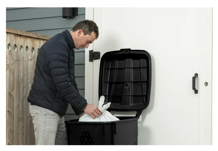 (2-Pack) Hyper Tough 45-Gallon Heavy-Duty Plastic Trash Can, Black