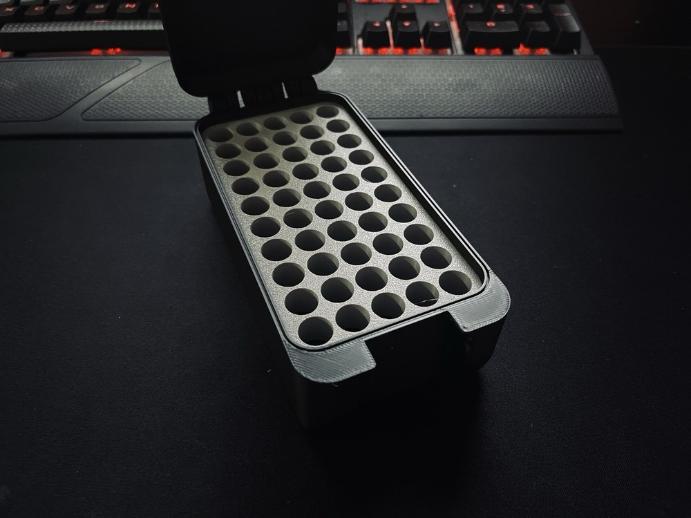 .357 Magnum Caliber 50 Round Ammunition Storage Container 3D Printed