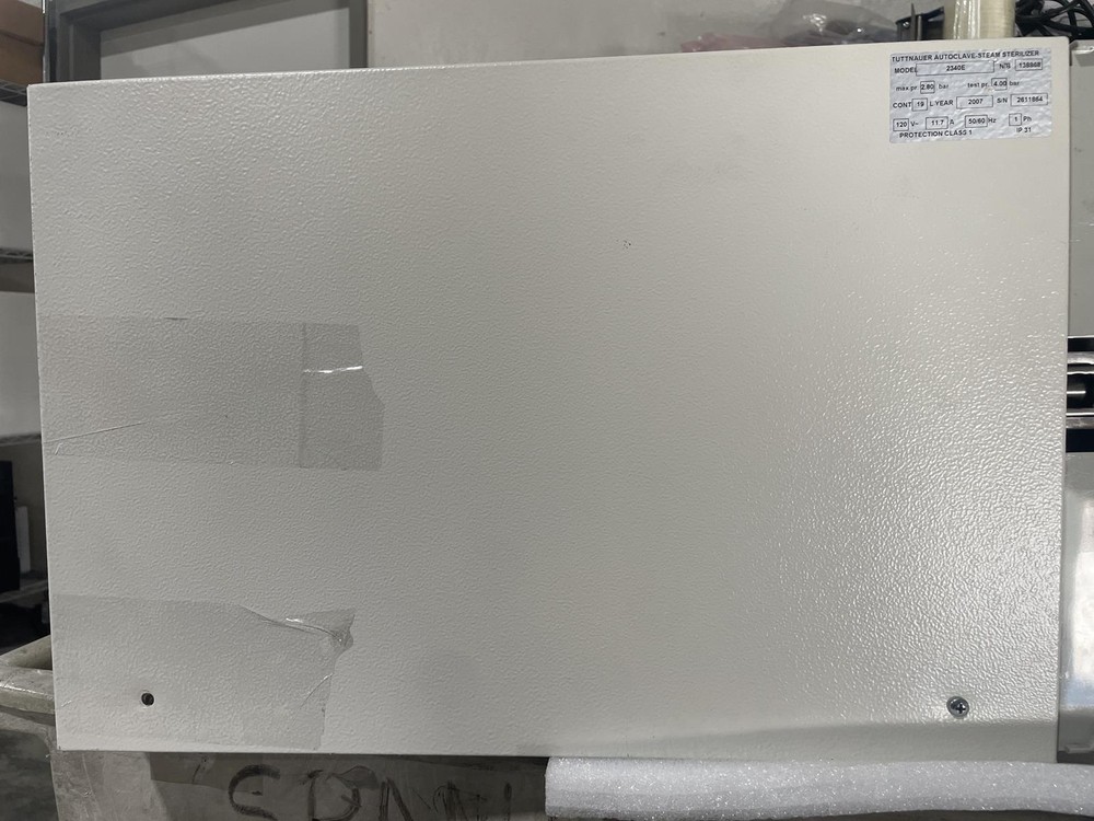 TUTTNAUER 2340E AUTOCLAVE-STEAM STERILIZER, 2007