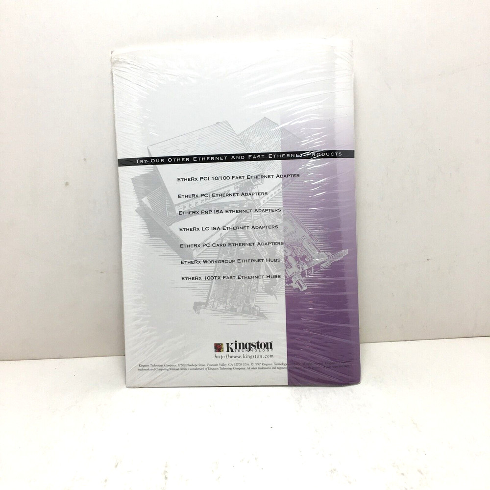 Kingston EtheRx PCI Ethernet Adapter KNE40BT booklet instructions diskettes