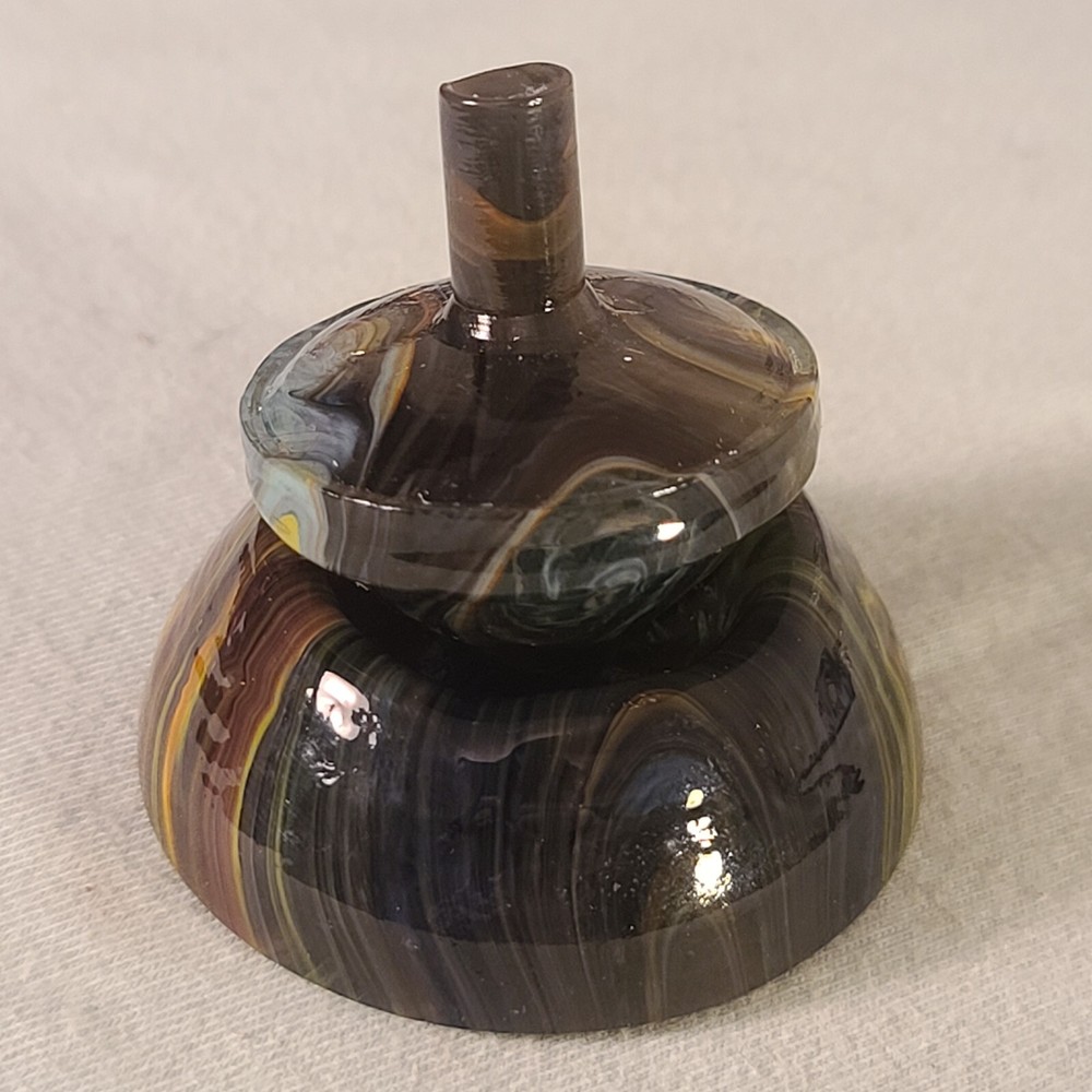 ANDY DAVIS, Glass Art Spinning Top & Base, Encore Run (?), #263D