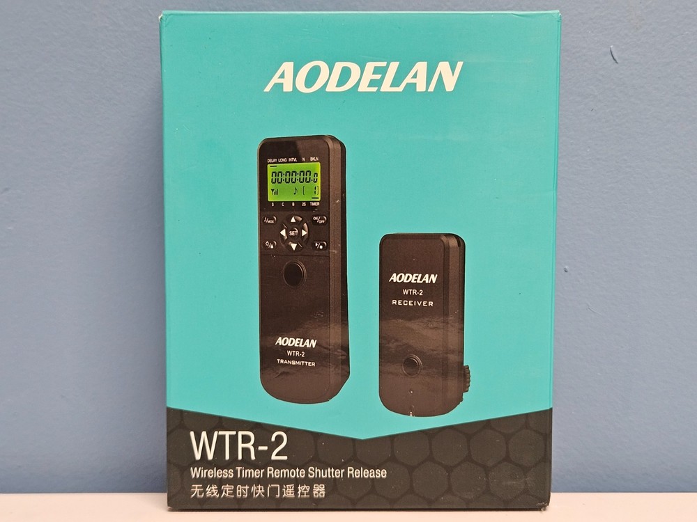 READ AD Aodelan WTR-2 Wireless Timer Remote Shutter Release - New in Open Box