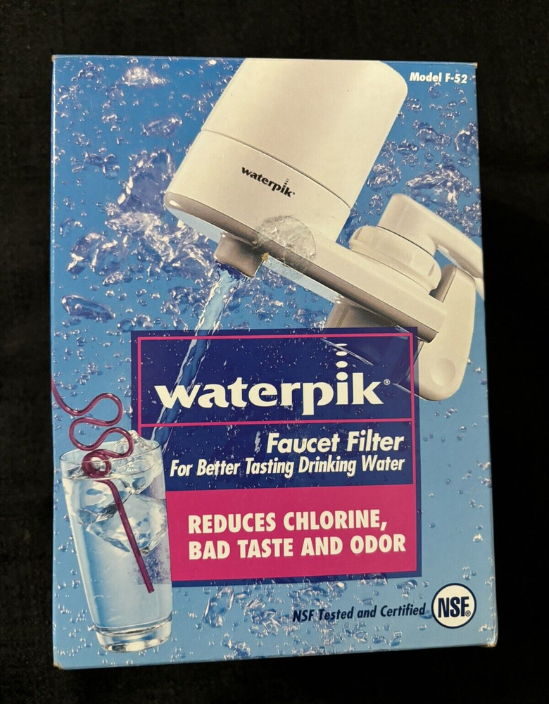 WaterPik Model F-52 White Water Faucet Filter - New in Box