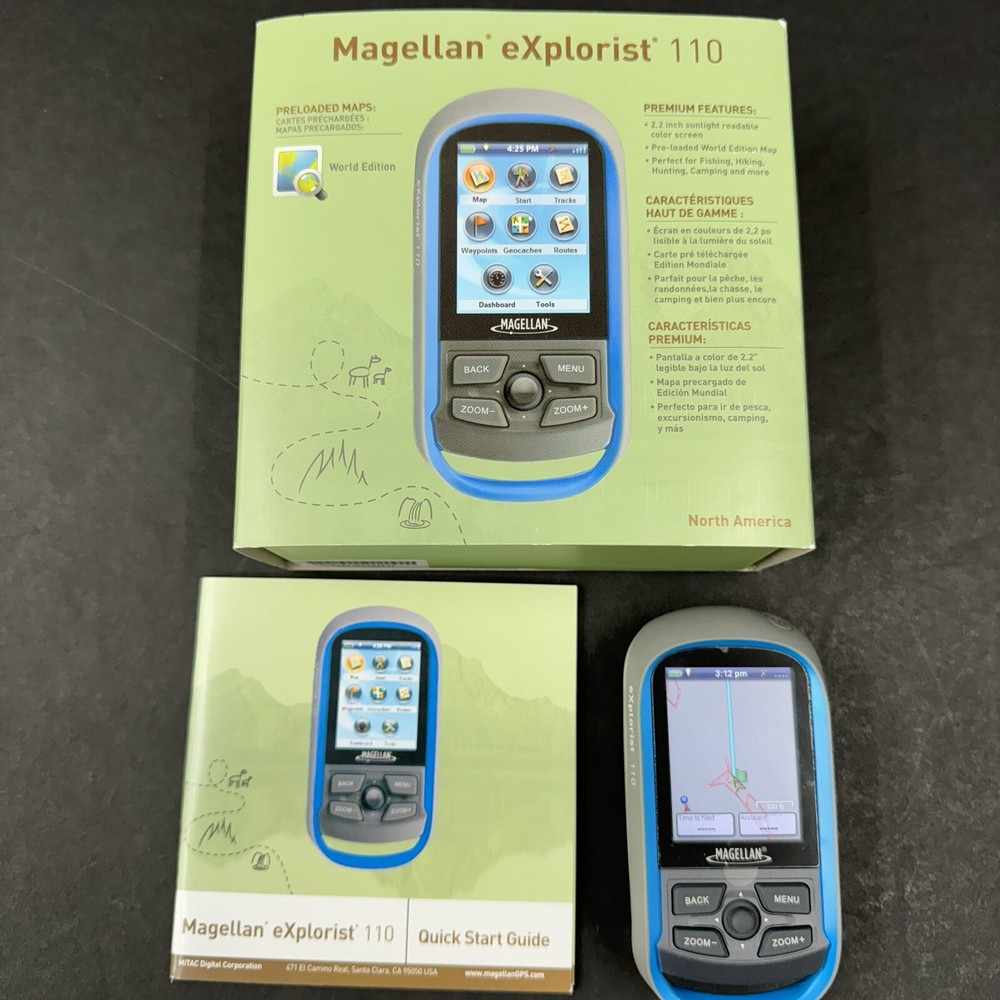 Magellan eXplorist 110 Handheld Geocaching GPS *Tested & Working*