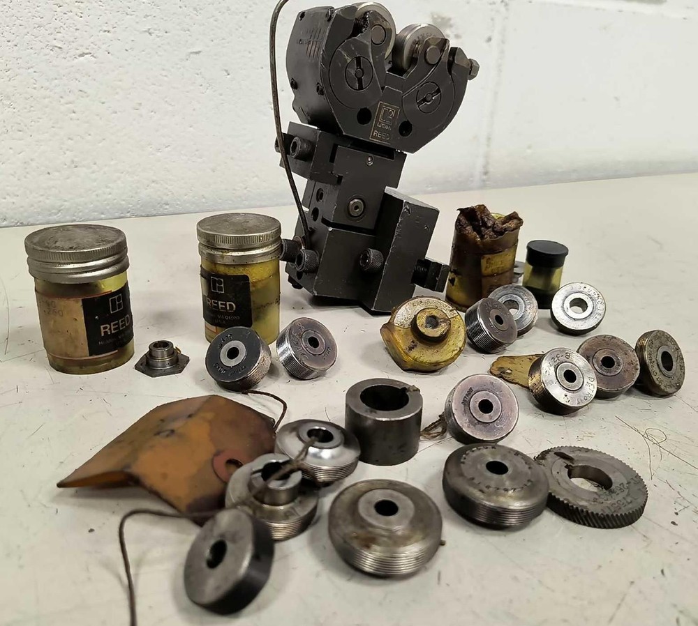 Reed B8 Thread Rolling Head Attachment with Assorted Thread Roll Dies B&S