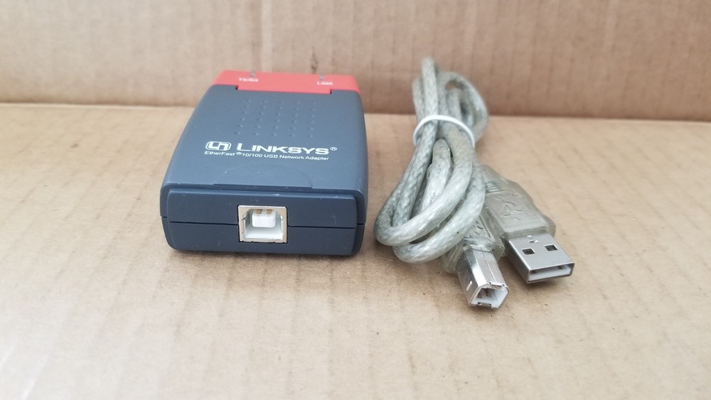 LinkSys EtherFast 10/100 USB100TX USB Network Adapter Working VGC