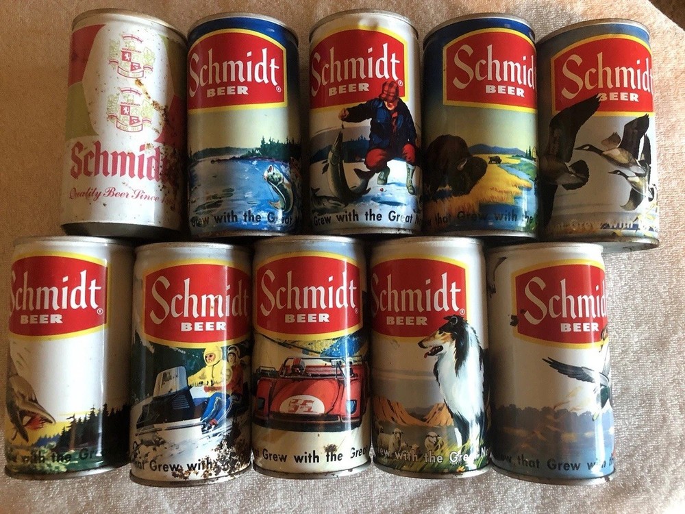 Schmidt Beer Can Lot Of 10.