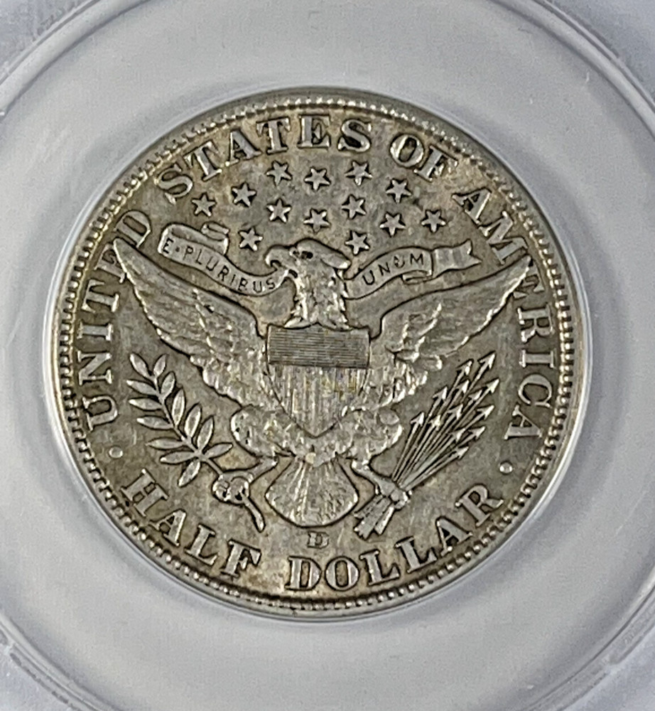 1912-D Barber Half Dollar : ANACS EF45