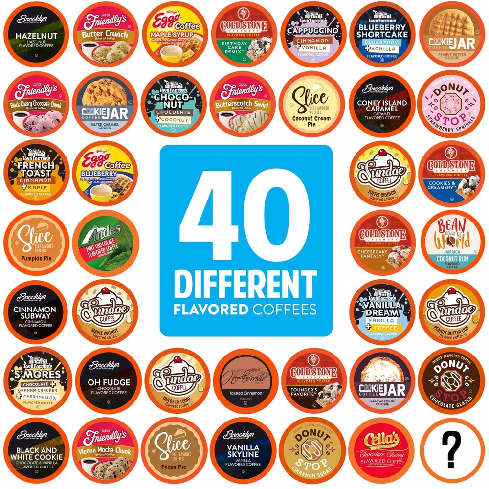 Two Rivers Coffee Flavored 40 Count (Pack of 1), Assorted