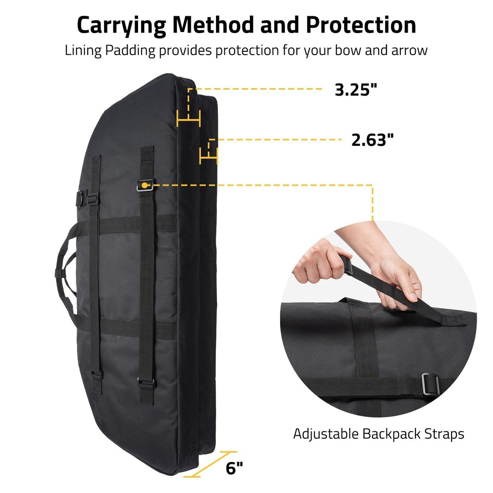 CVLIFE 37 Compound Bow Case, Bow Bag Soft Bow Case Compact Arrow Case, Lightw...